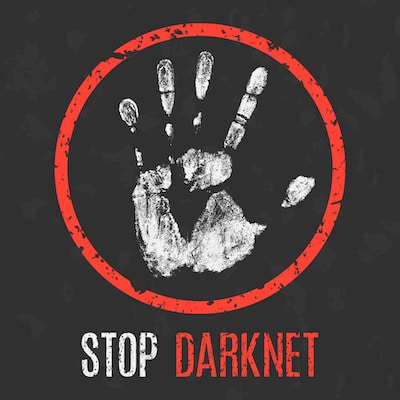 Icône stop au Dark Net