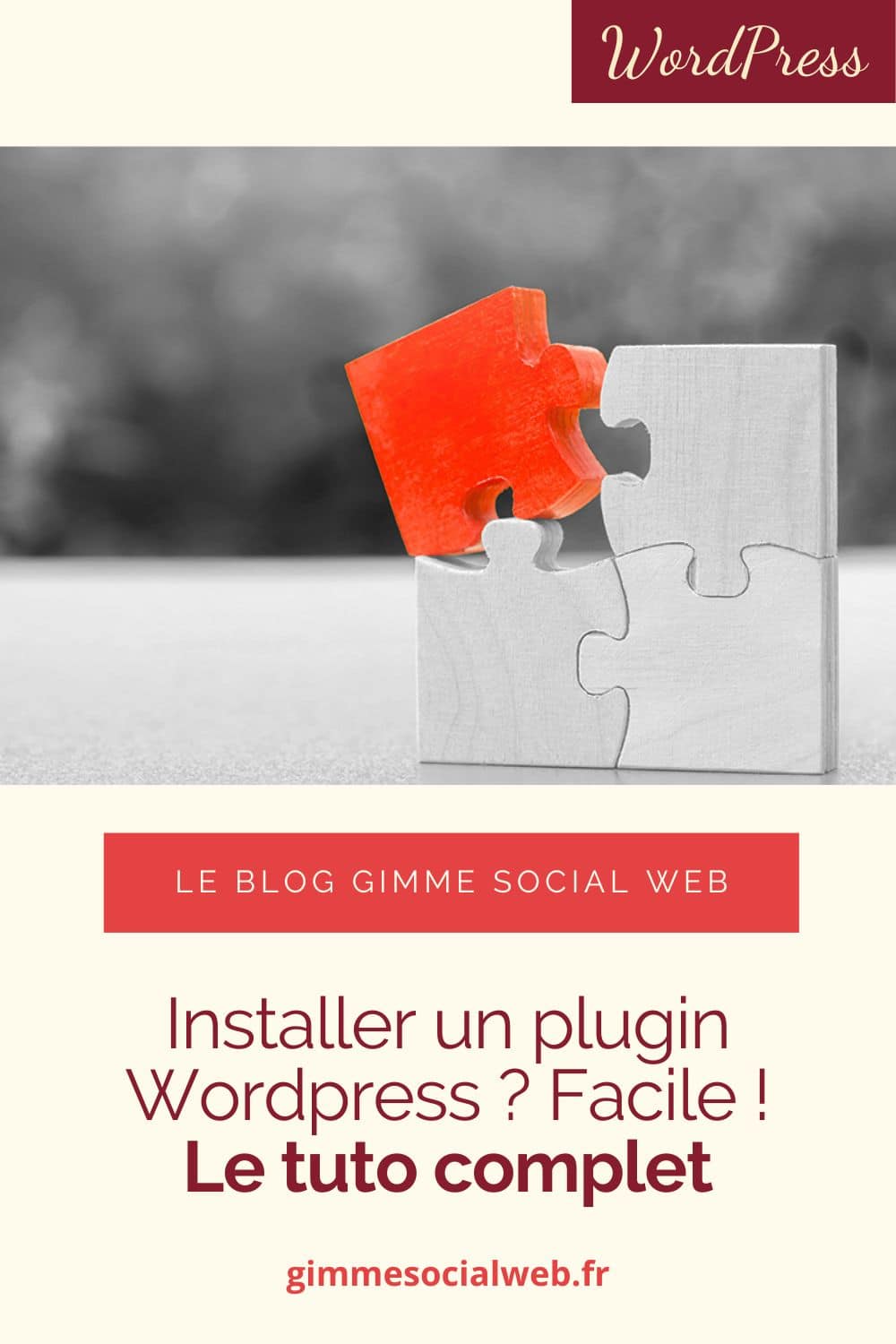 Epingle Pinterest Gimme Social Web - installer un plugin WordPress