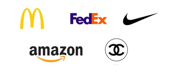 Logos McDonald's - FedEx - Nike - Amazon - Chanel
